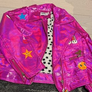 Lola + The Boys Pink Metallic Jacket